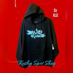 NWT‼️ MARKET™️/NETFLIX/PACSUN COLLAB BLK HOODIE✨‼️🦑🕹️🎮🚨 Sz XLG ✨‼️
